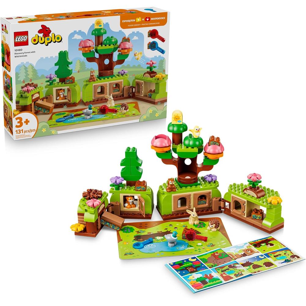 LEGO BOSQUE DE EXPLORACIÓN CON ANIMALES SALVAJES DUPLO TOWN 10480 - 1