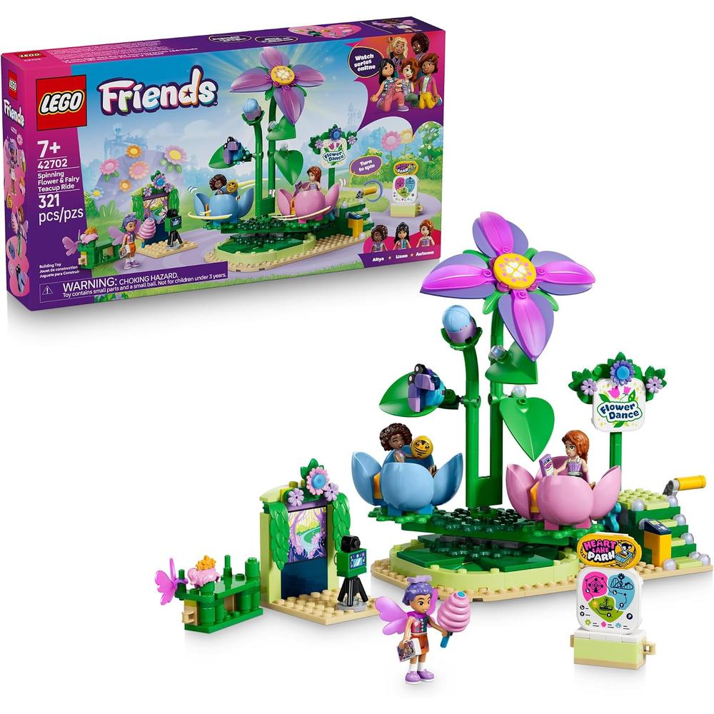 LEGO ATRACCIÓN DE TAZAS DE TÉ GIRATORIAS CON FLORES Y HADAS FRIENDS 42702 - 1