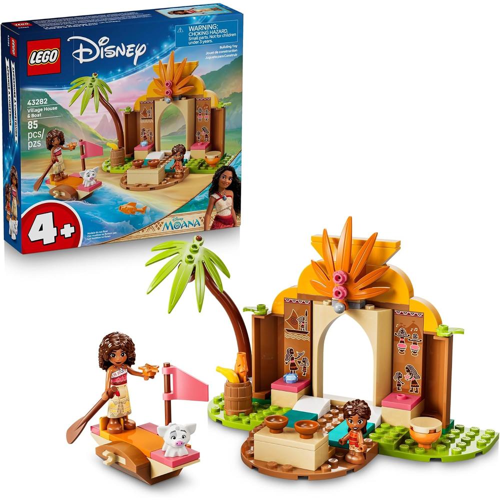 LEGO CASA Y BARCO DE LA ALDEA DE MOANA DISNEY 43282 - 1