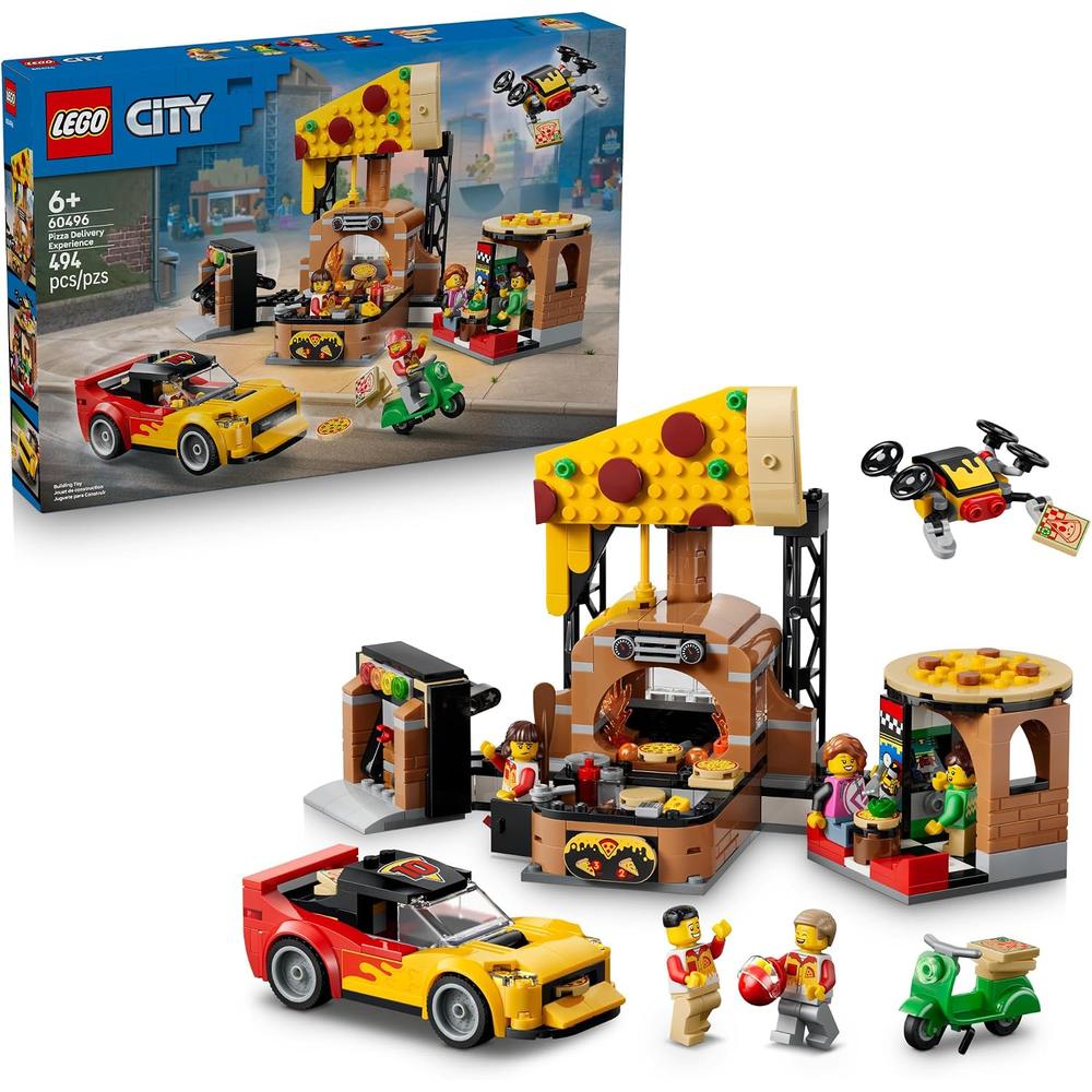 LEGO EXPERIENCIA DE ENTREGA DE PIZZA CON VEHÍCULOS CITY 60496 - 1