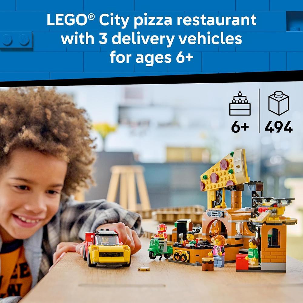 LEGO EXPERIENCIA DE ENTREGA DE PIZZA CON VEHÍCULOS CITY 60496 - 2