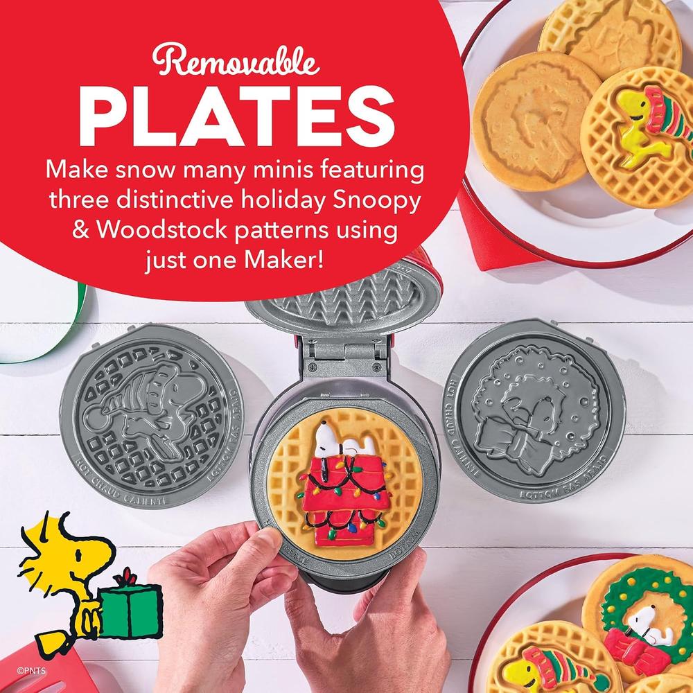 WAFLERA MINI PEANUTS X DASH SNOOPY | HOLIDAY MULTIMAKER | ROJO - 3
