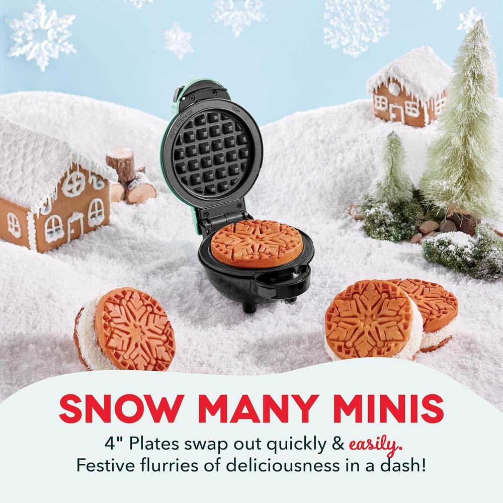 WAFLERA DASH MULTIMAKER MINI JENGIBRE Y COPO DE NIEVE | 2 PIEZAS - 4