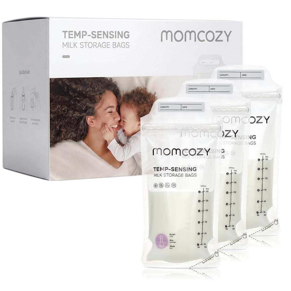200 BOLSAS PARA LECHE MATERNA MOMCOZY CON SENSOR DE TEMPERATURA 6 OZ | 200 UND - 1