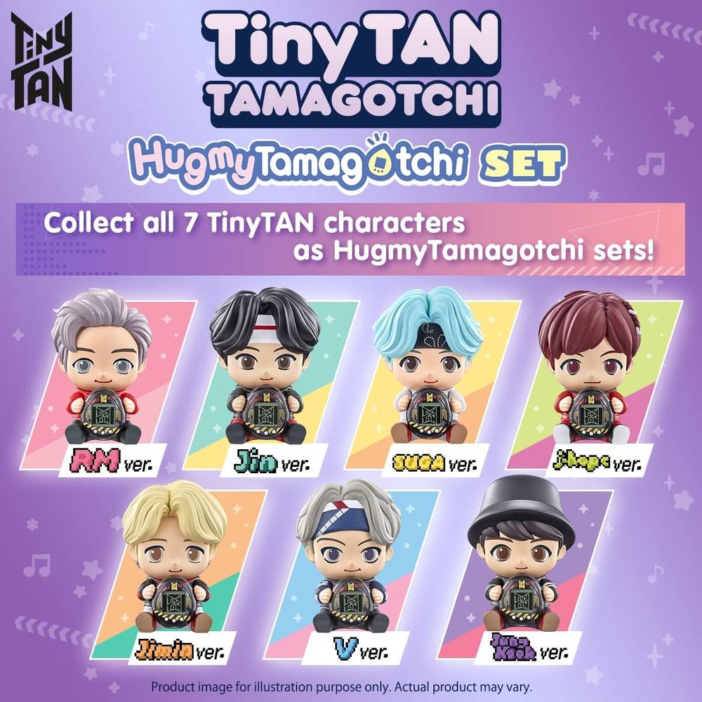 TAMAGOTCHI NANO BTS TINYTAN HUGMY JUNGKOOK FIGURA DE VINILO Y MASCOTA ELECTRÓNICA - 3