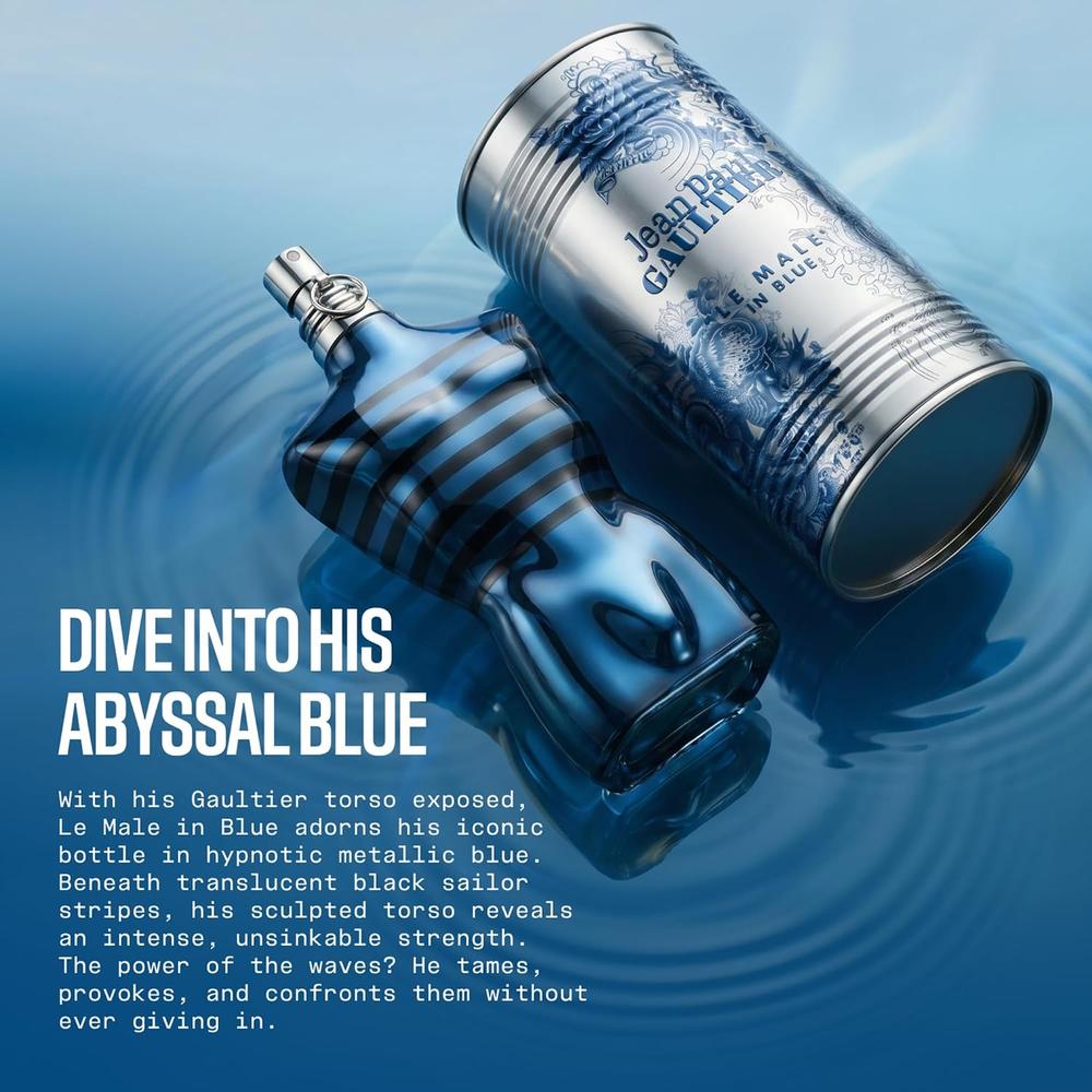 PERFUME LE MALE IN BLUE EDP HOMBRE 4.2 OZ / 125 ML - 3