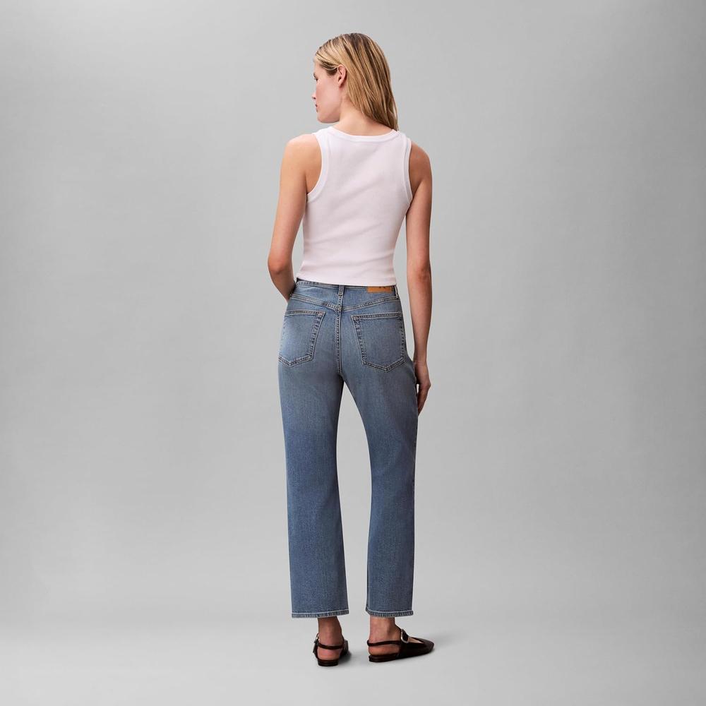 JEAN CALVIN KLEIN HIGH RISE CORTE RECTO - 2