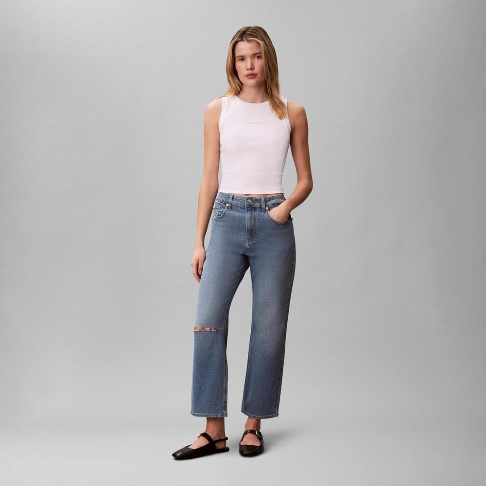 JEAN CALVIN KLEIN HIGH RISE CORTE RECTO - 3