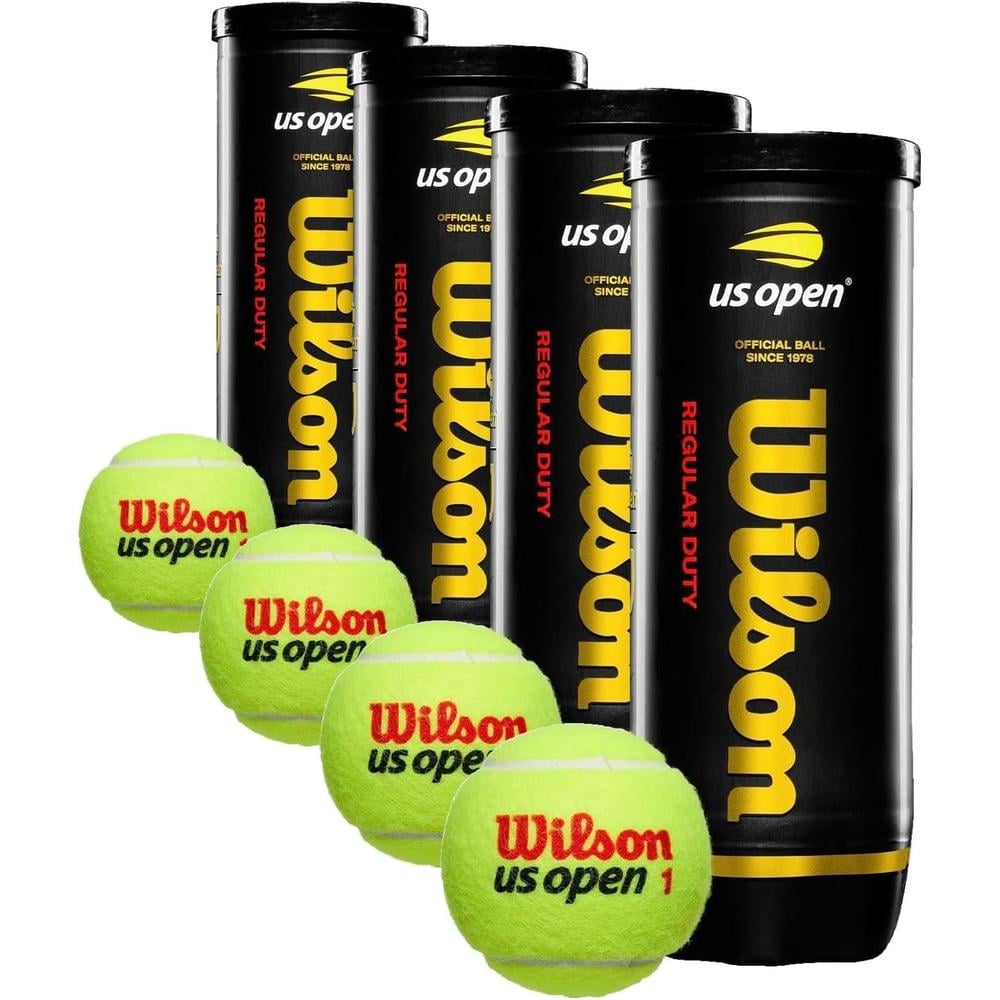 4 PACK PELOTA DE TENNIS WILSON US OPEN REGULAR DUTY - 1