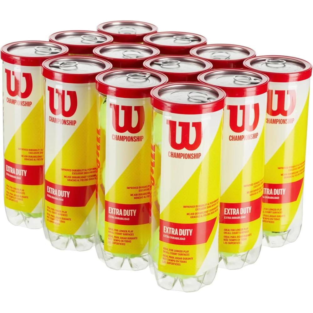 12 PACK PELOTA DE TENNIS WILSON CHAMPIONSHIP 3 UND C/U - 1