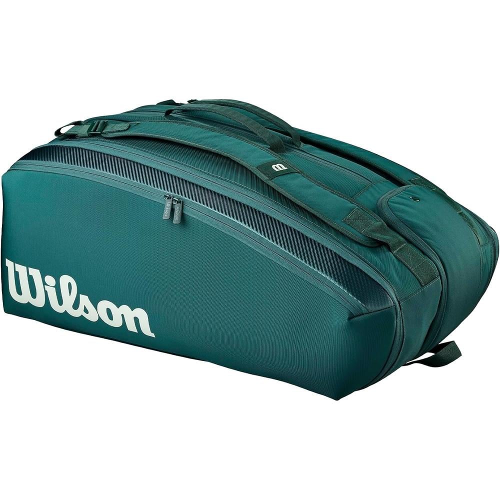 BOLSO WILSON BLADE V10 VERDE PINO CAPACIDAD 15 RAQUETAS - 1