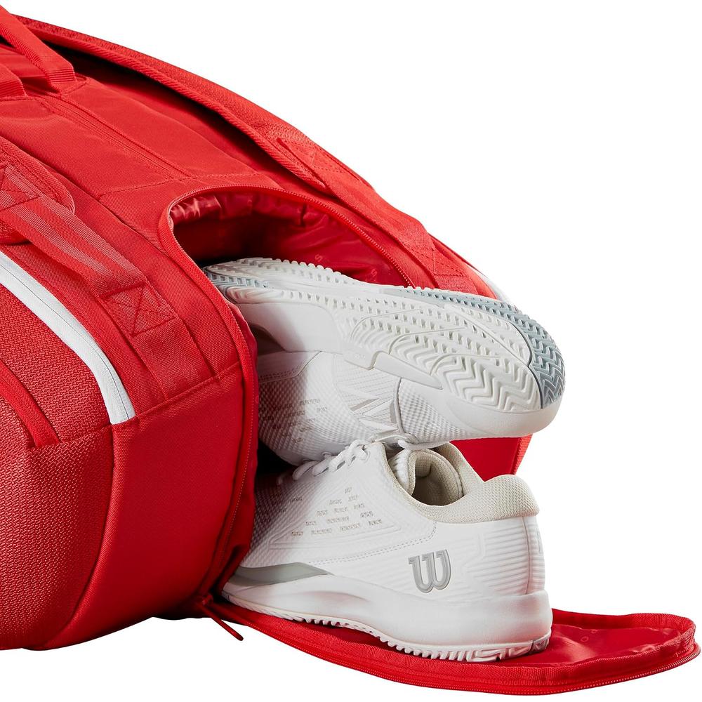 BOLSO WILSON SUPER TOUR 2025 RED CAPACIDAD 16 RAQUETAS - 6