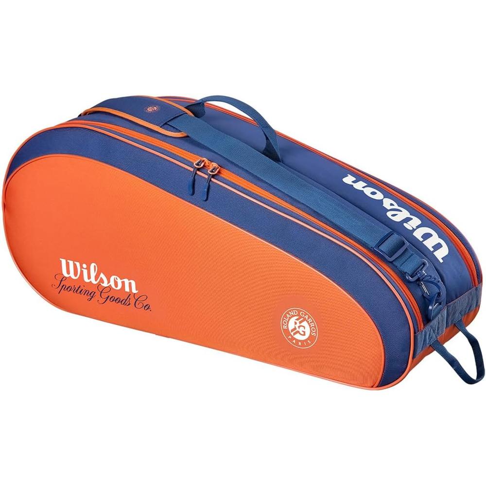 BOLSO WILSON ROLAND GARROS 2026 BICOLOR CAPACIDAD 6 RAQUETAS - 4