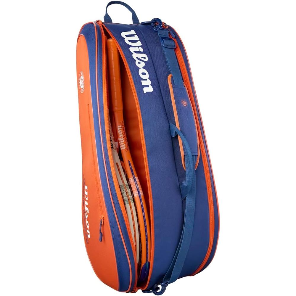 BOLSO WILSON ROLAND GARROS 2026 BICOLOR CAPACIDAD 6 RAQUETAS - 5