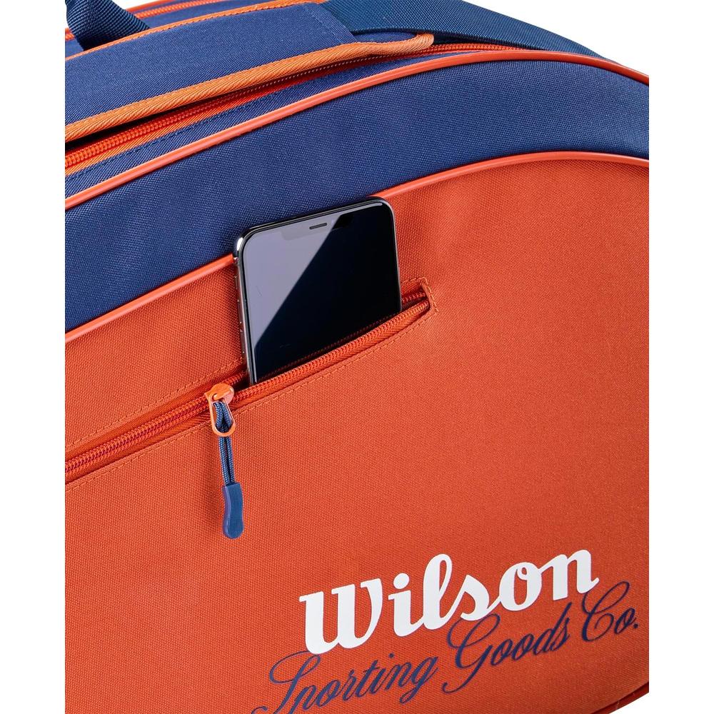 BOLSO WILSON ROLAND GARROS 2026 BICOLOR CAPACIDAD 6 RAQUETAS - 6