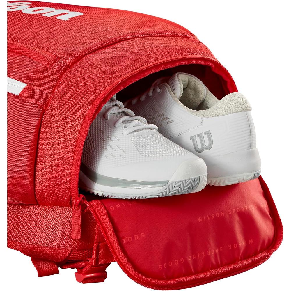 BOLSO WILSON SUPER TOUR 2025 RED CAPACIDAD 2 RAQUETAS - 4