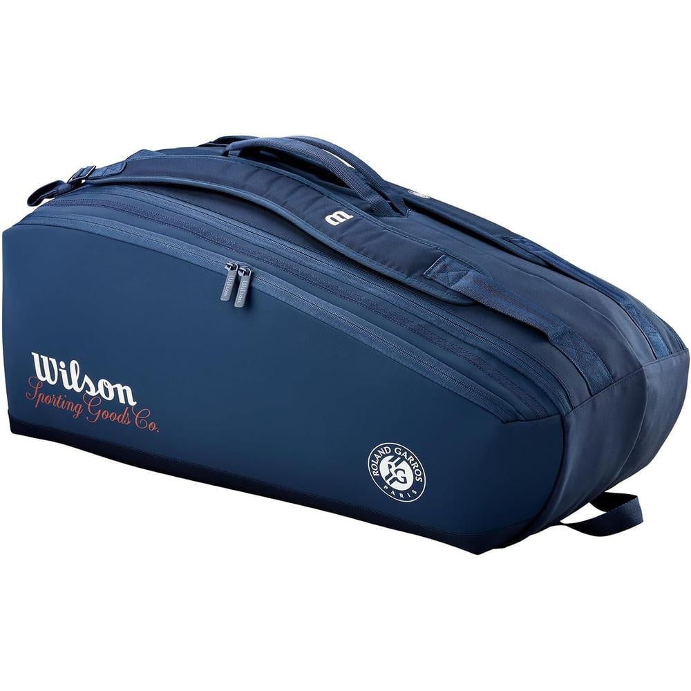 BOLSO WILSON ROLAND GARROS 2026 AZUL CAPACIDAD 9 RAQUETAS - 1
