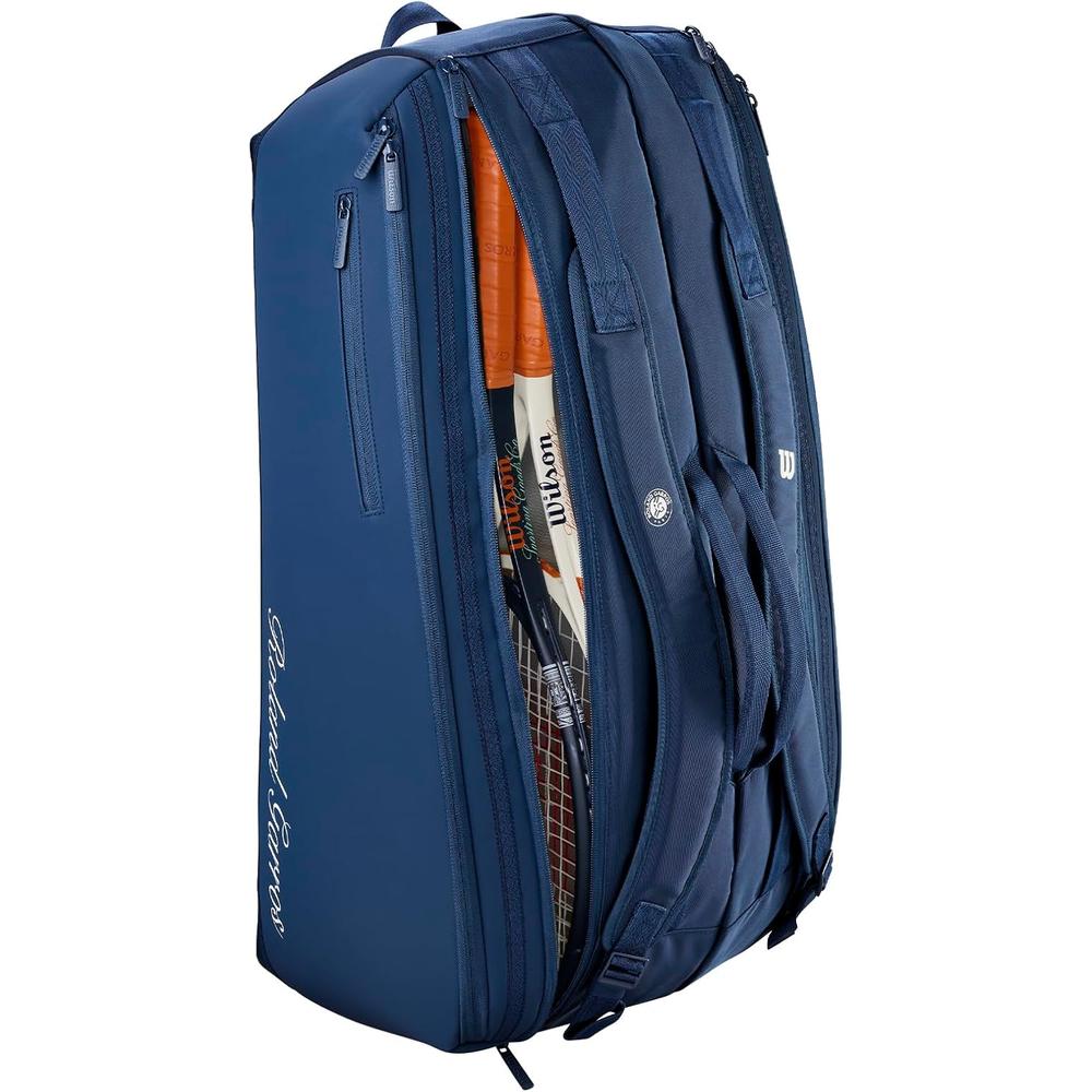 BOLSO WILSON ROLAND GARROS 2026 AZUL CAPACIDAD 9 RAQUETAS - 4