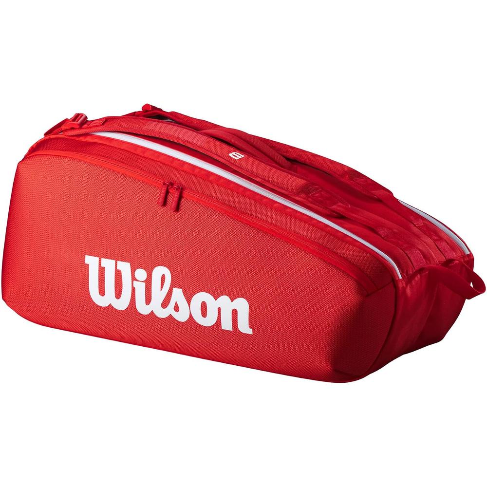 BOLSO WILSON SUPER TOUR 2025 RED CAPACIDAD 9 RAQUETAS - 1