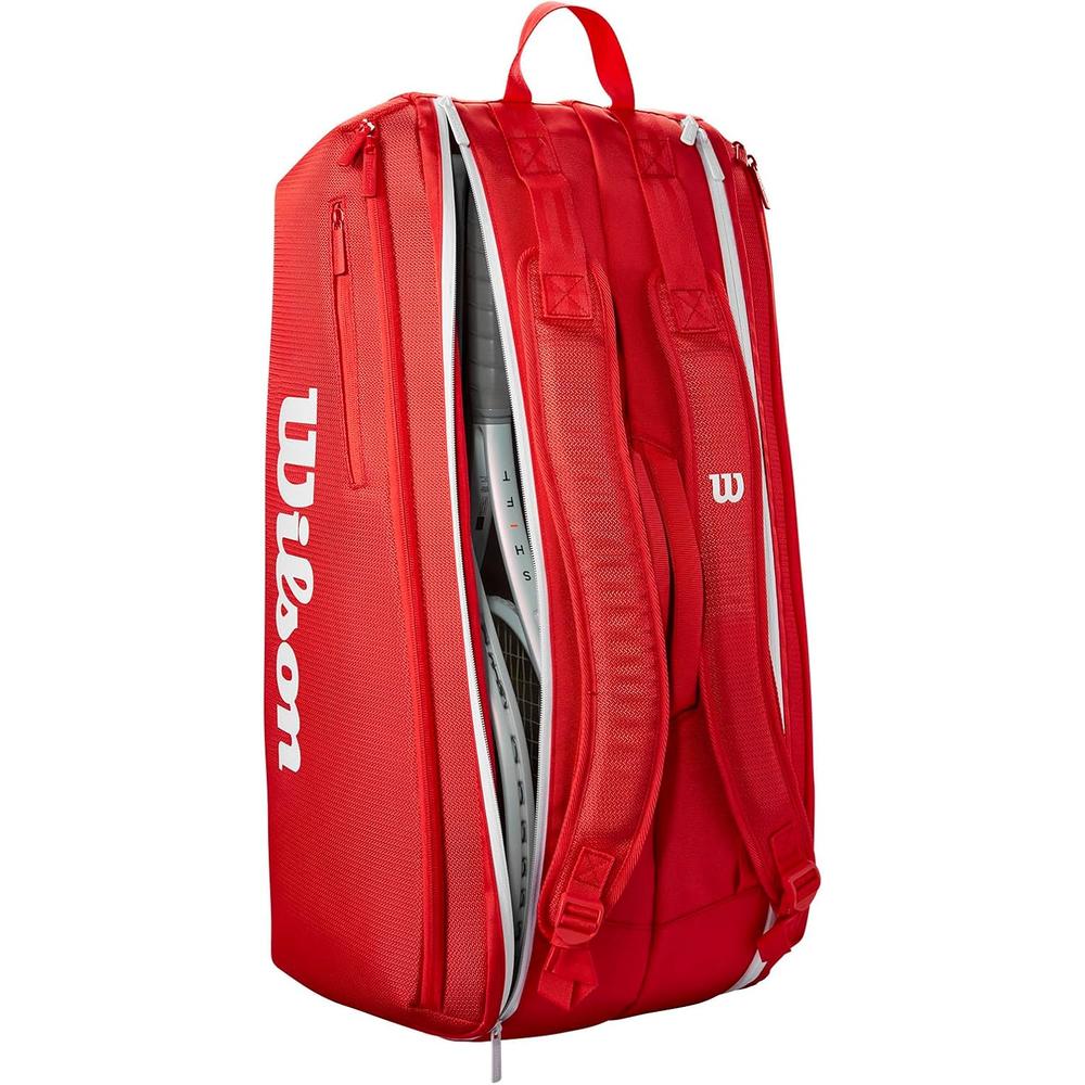 BOLSO WILSON SUPER TOUR 2025 RED CAPACIDAD 9 RAQUETAS - 4
