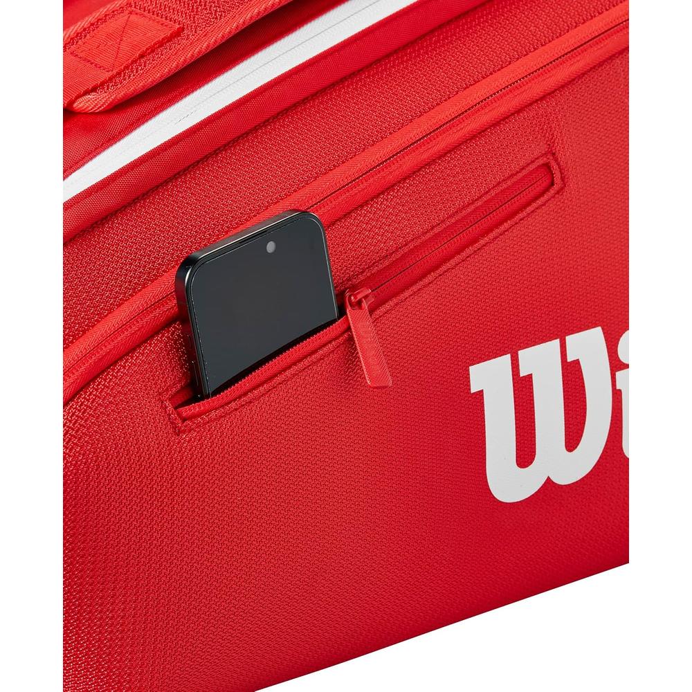 BOLSO WILSON SUPER TOUR 2025 RED CAPACIDAD 9 RAQUETAS - 5