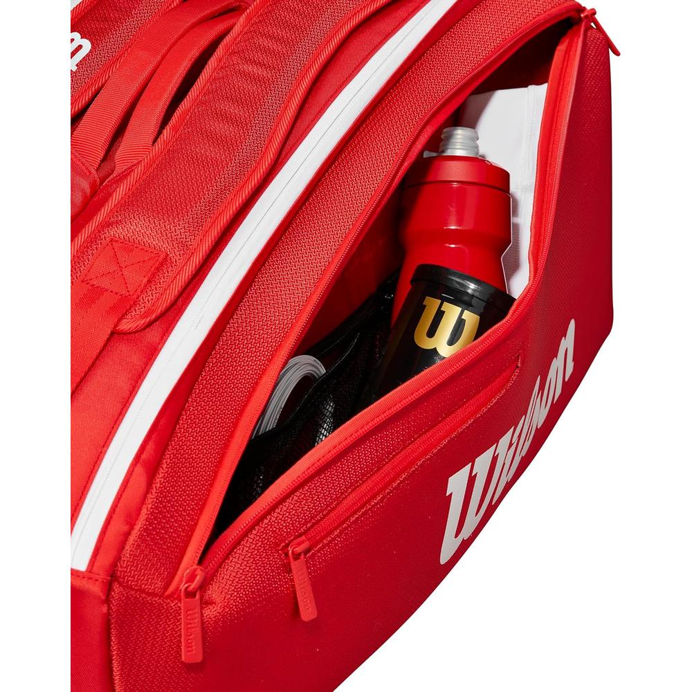 BOLSO WILSON SUPER TOUR 2025 RED CAPACIDAD 9 RAQUETAS - 6