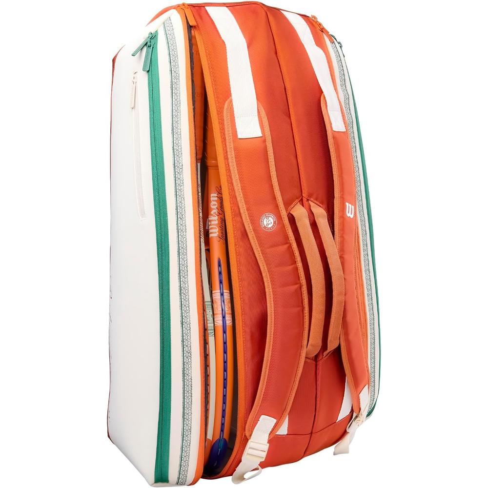 BOLSO WILSON ROLAND GARROS 2026 TRICOLOR CAPACIDAD 9 RAQUETAS - 6