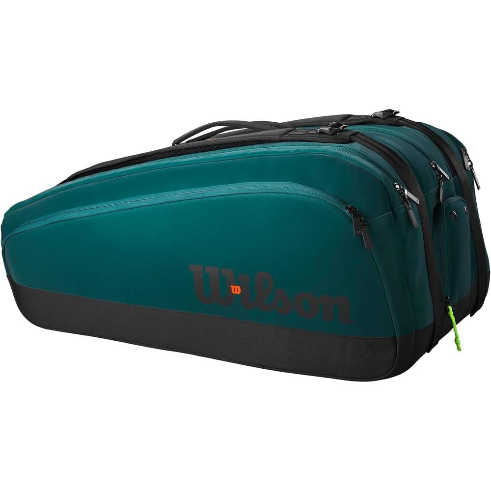 BOLSO WILSON BLADE V9 SUPER TOUR VERDE NEGRO CAPACIDAD 15 RAQUETAS - 2