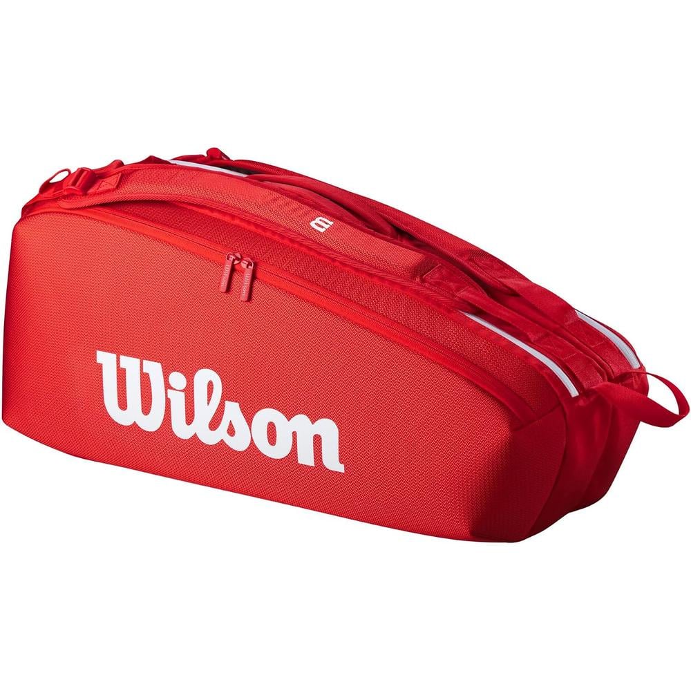 BOLSO WILSON SUPER TOUR 2025 RED CAPACIDAD 6 RAQUETAS - 1