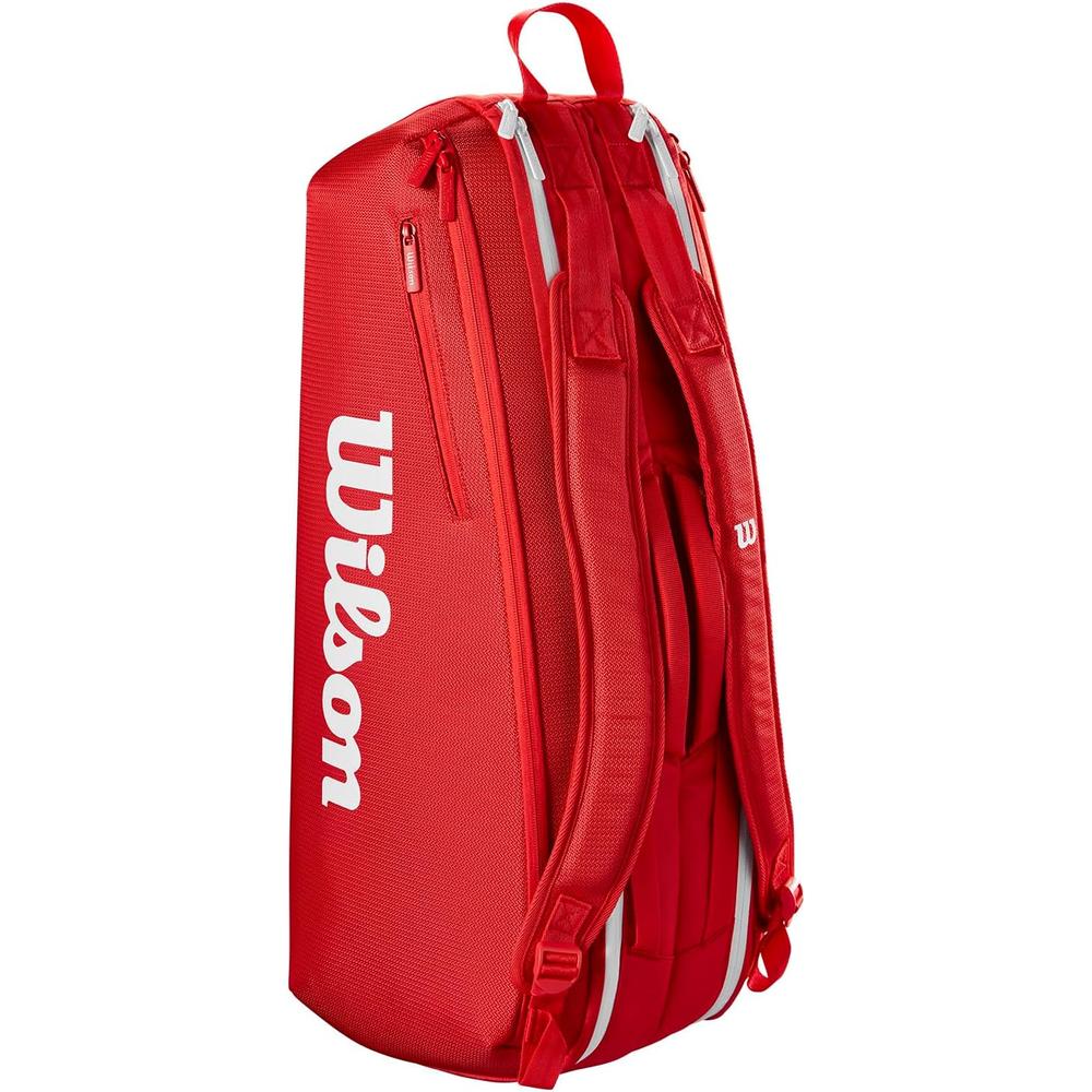 BOLSO WILSON SUPER TOUR 2025 RED CAPACIDAD 6 RAQUETAS - 3