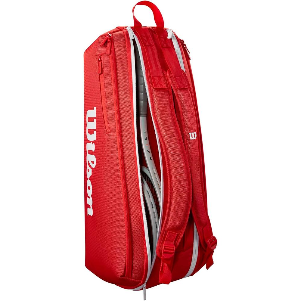 BOLSO WILSON SUPER TOUR 2025 RED CAPACIDAD 6 RAQUETAS - 4