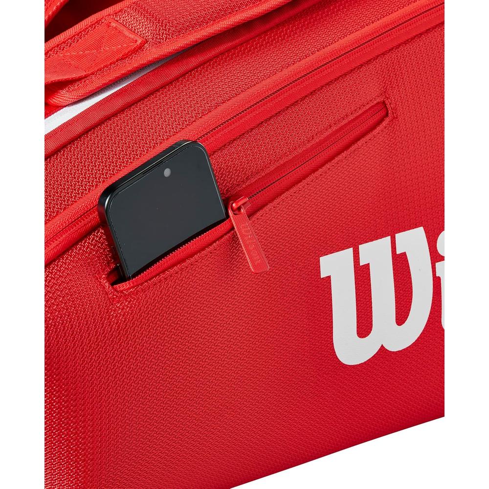 BOLSO WILSON SUPER TOUR 2025 RED CAPACIDAD 6 RAQUETAS - 5