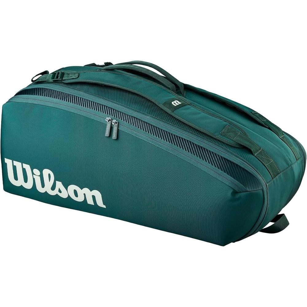 BOLSO WILSON BLADE V10 VERDE PINO CAPACIDAD 9 RAQUETAS - 1