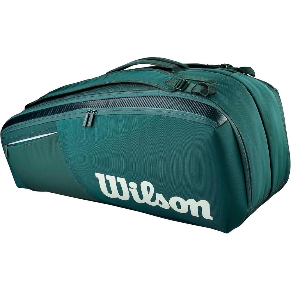 BOLSO WILSON BLADE V10 VERDE PINO CAPACIDAD 9 RAQUETAS - 2