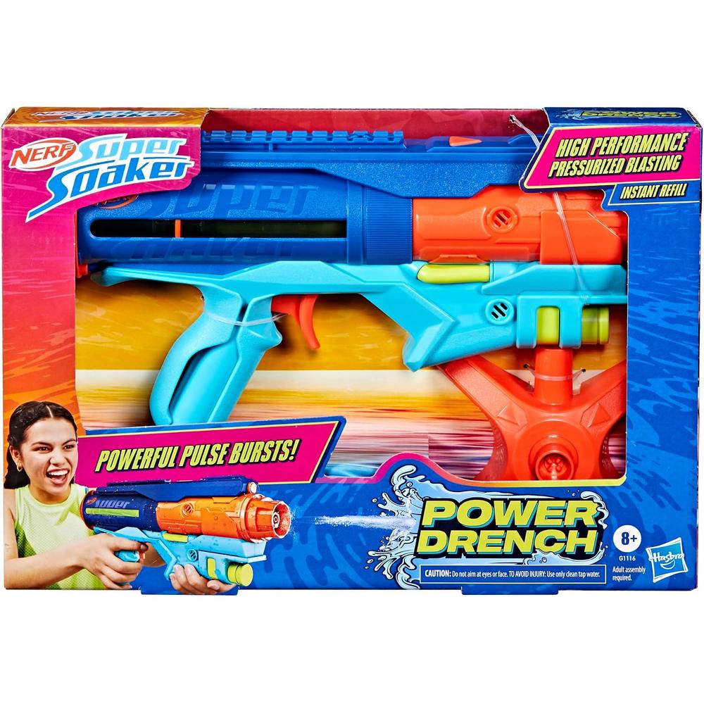 NERF LANZADOR SUPER SOAKER POWER DRENCH CON ESTACIÓN DE LLENADO - 3