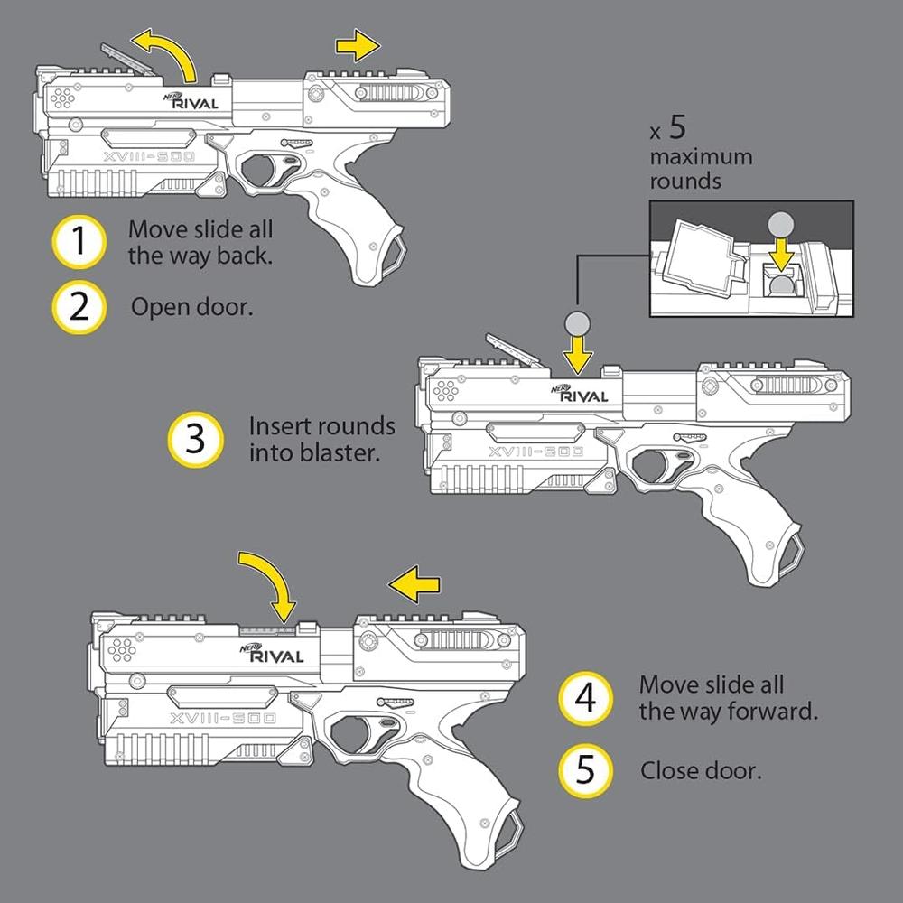NERF LANZADOR RIVAL KRONOS XVIII-500 BLANCO - 4