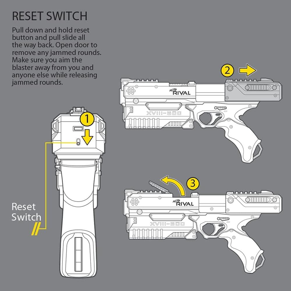 NERF LANZADOR RIVAL KRONOS XVIII-500 BLANCO - 5