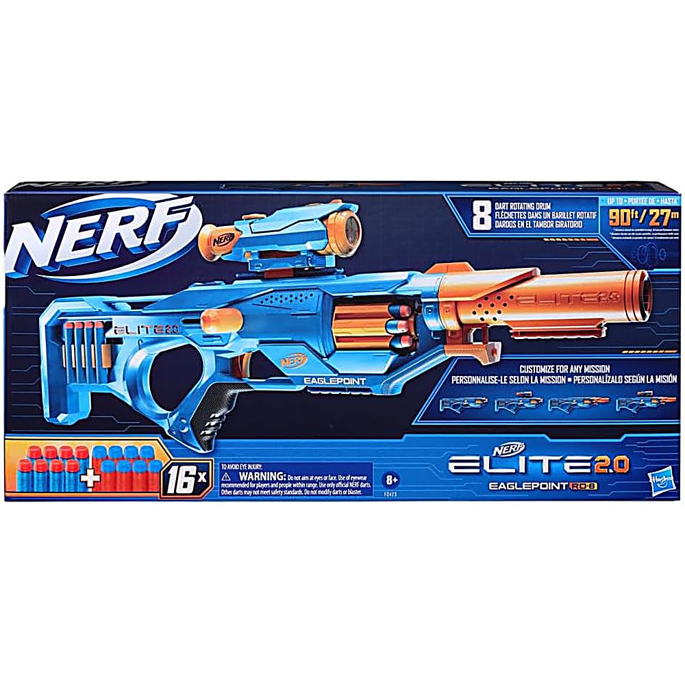 NERF LANZADOR ELITE 2.0 EAGLEPOINT RD-8 CON 16 DARDOS - 4