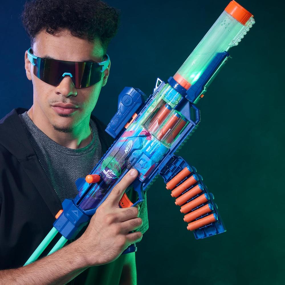NERF LANZADOR LOADOUT CYBERLIGHT GHOST CON LUCES LED - 2
