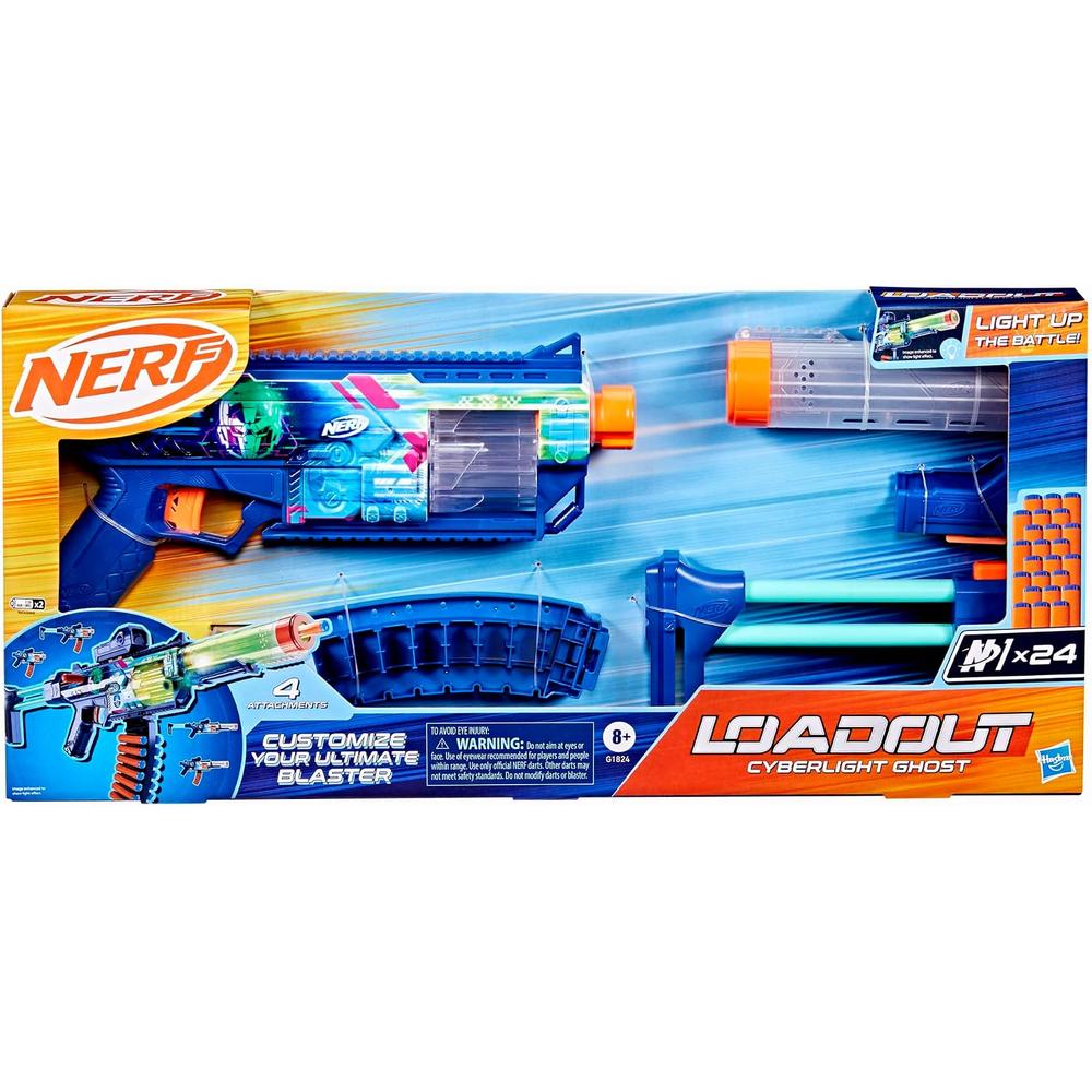 NERF LANZADOR LOADOUT CYBERLIGHT GHOST CON LUCES LED - 3