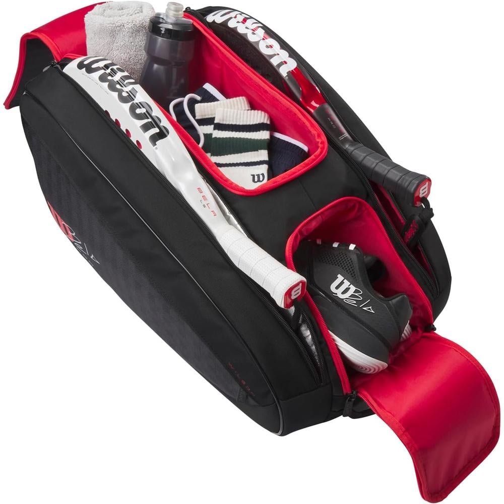 BOLSO DE PÁDEL WILSON BELA SUPER TOUR CAPACIDAD 4 RAQUETAS NEGRO - 3