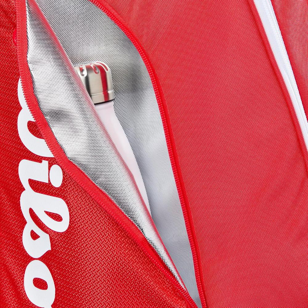 BOLSO DE PÁDEL WILSON TOUR CAPACIDAD 6 RAQUETAS ROJO/BLANCO - 3