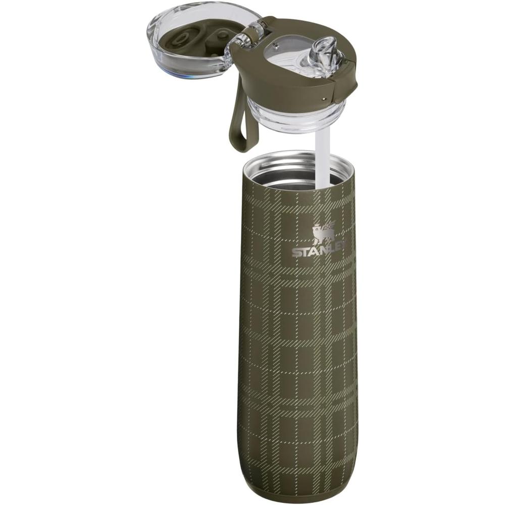 STANLEY FLOWSTATE SPRING BOTTLE 591 ML PEAT MOSS PLAID - 2