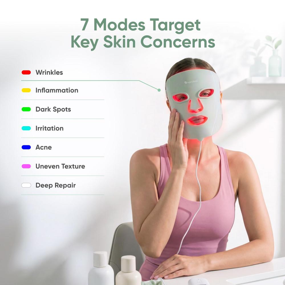 MASCARILLA FACIAL NANOLEAF TERAPIA DE LUZ LED 432 LED - 2