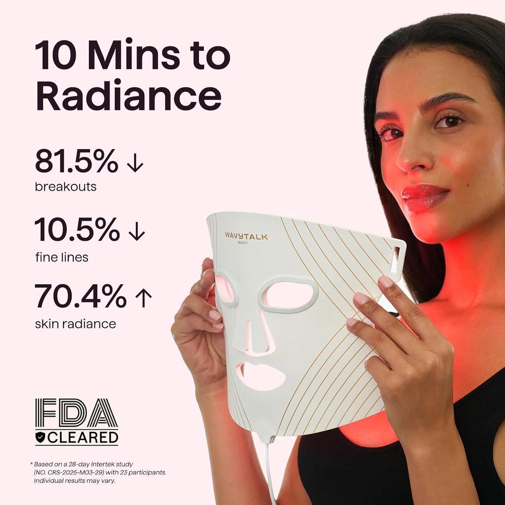 MASCARILLA FACIAL WAVYTALK GLOW TIME TERAPIA DE LUZ LED 456 LED - 2