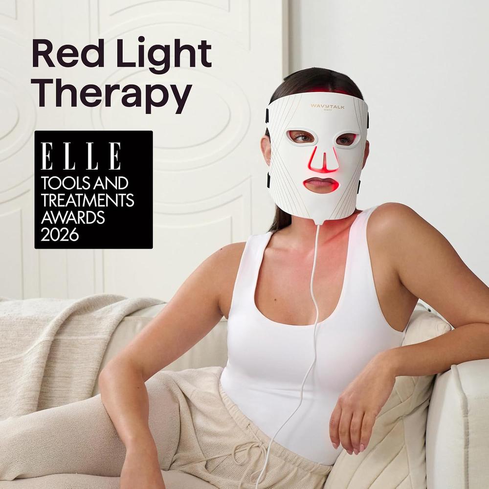 MASCARILLA FACIAL WAVYTALK GLOW TIME TERAPIA DE LUZ LED 456 LED - 3