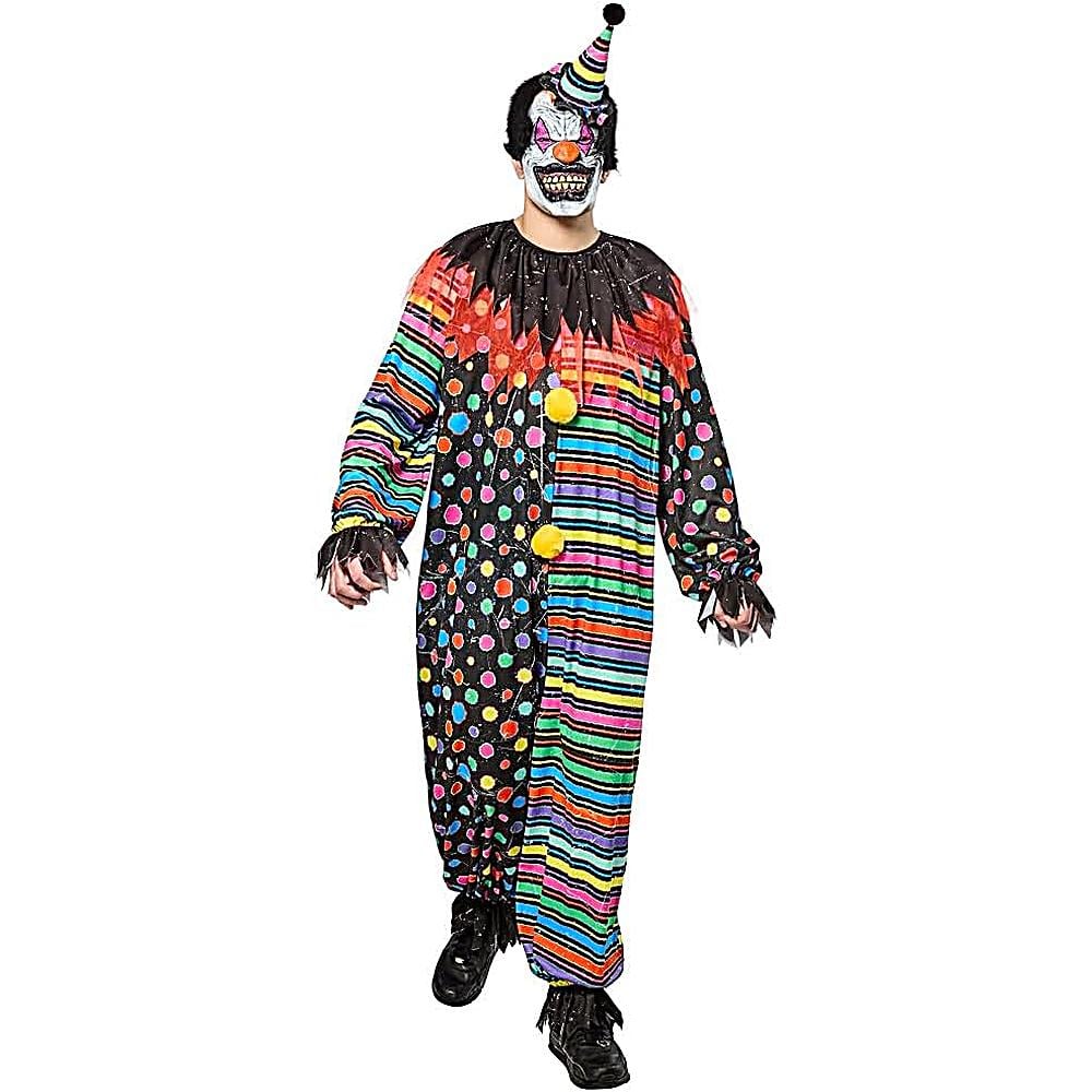 DISFRAZ PAYASO NEÓN ATERRADOR PARA ADULTO - 1