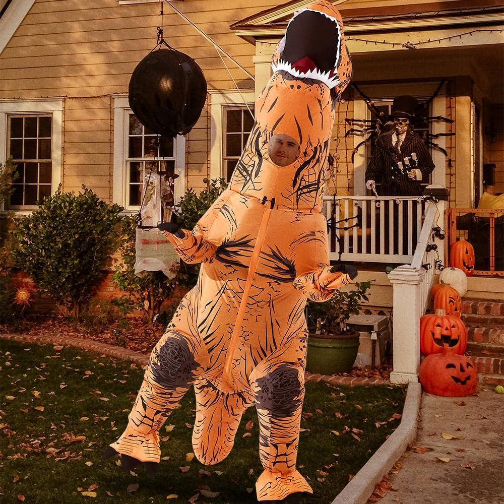 DISFRAZ INFLABLE DE DINOSAURIO MIWSHE T-REX PARA ADULTO MARRÒN - 2