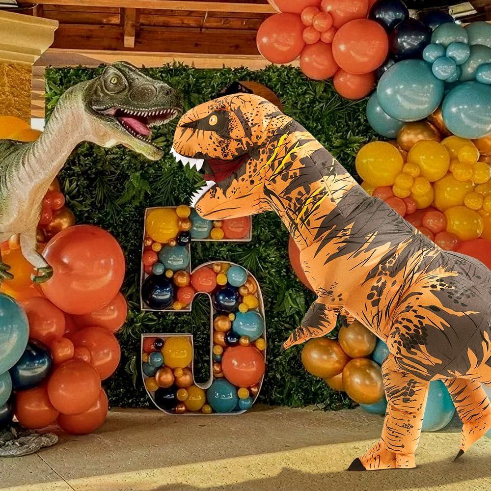 DISFRAZ INFLABLE DE DINOSAURIO MIWSHE T-REX PARA ADULTO MARRÒN - 3
