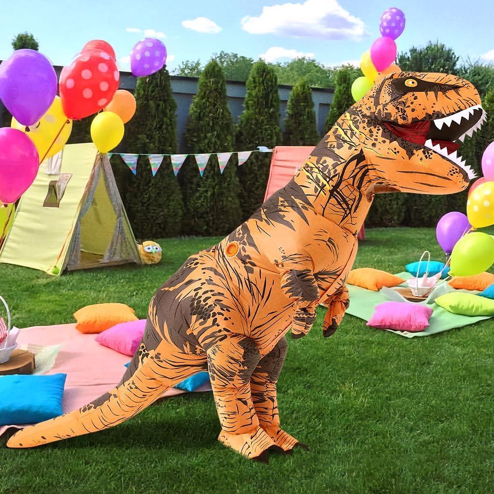 DISFRAZ INFLABLE DE DINOSAURIO MIWSHE T-REX PARA ADULTO MARRÒN - 4
